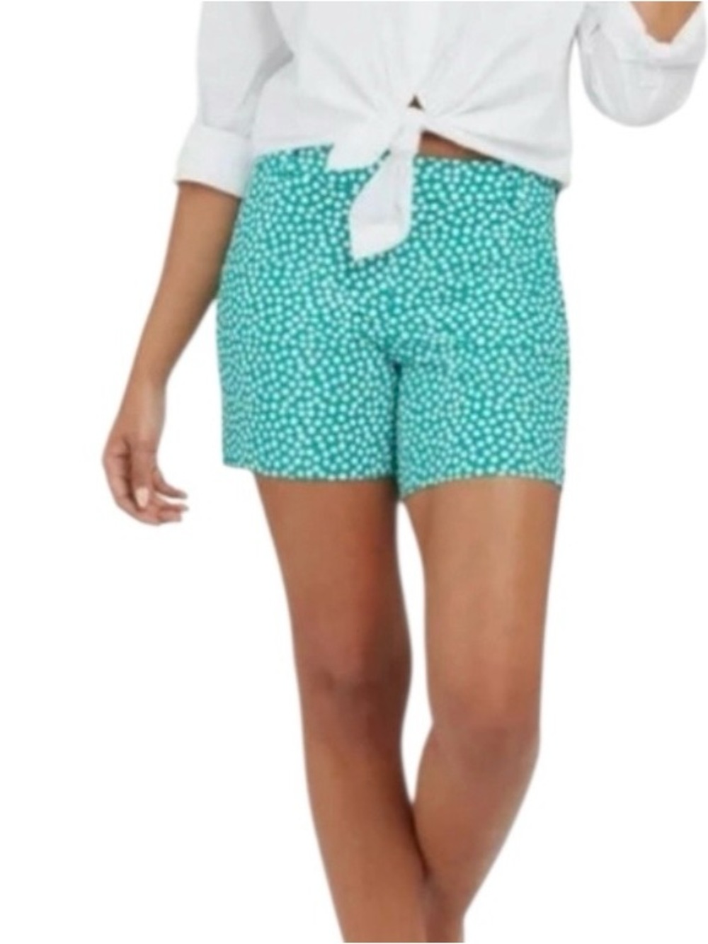 SPANX Teal Polka Dot Women Shorts